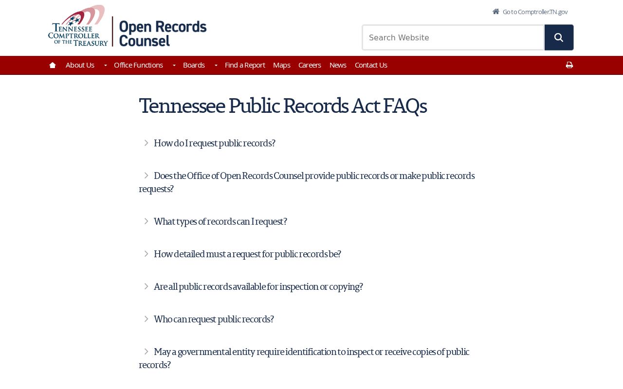 Grainger County warrant records request reference, Tennessee public-record request methods