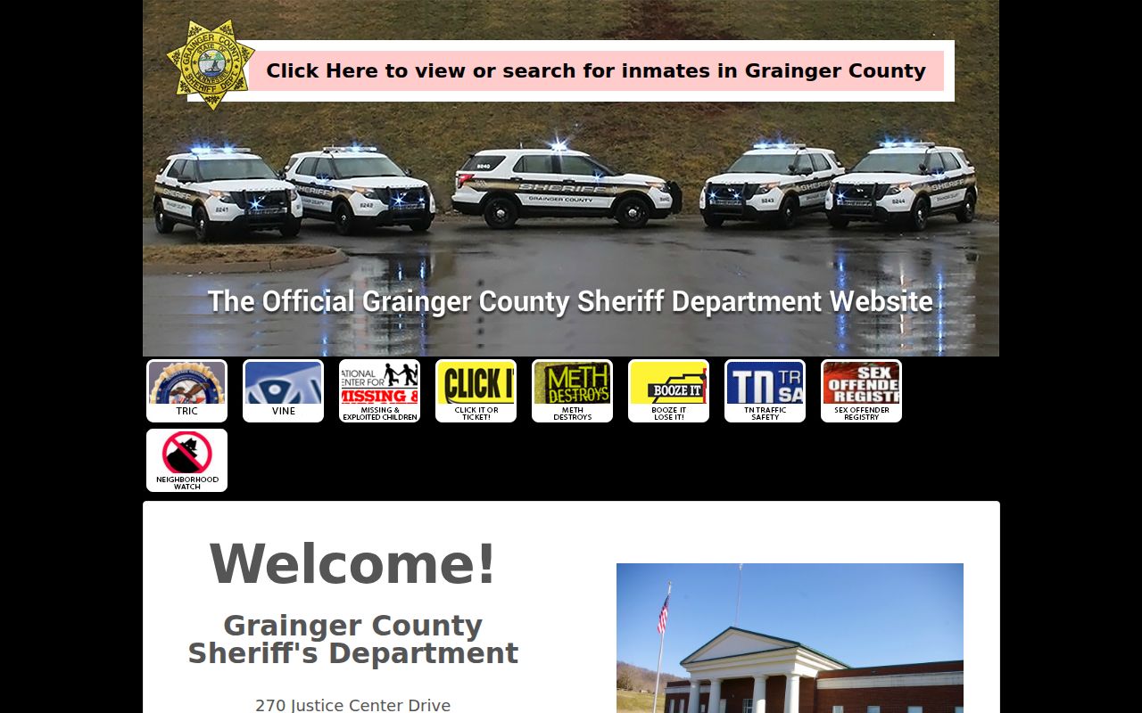 Grainger County warrant records reference, official county navigation